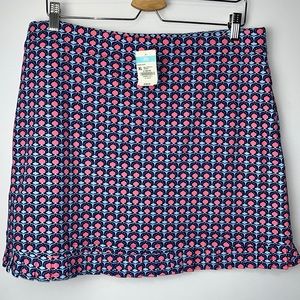 Stylish Pink and Blue Patterned Skirt